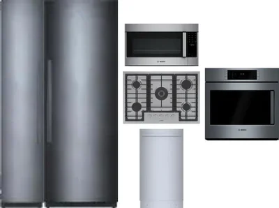 6 Piece Package Includes Refrigerator, Freezer, Cooktop, Wall Oven, Microwave And Dishwasher