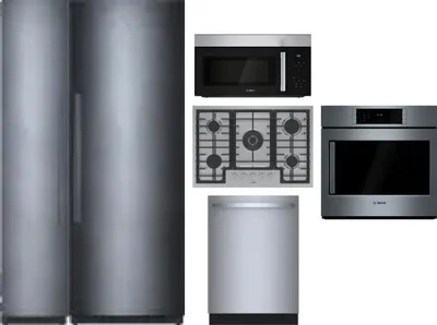 6 Piece Package Includes Refrigerator, Freezer, Cooktop, Wall Oven, Microwave And Dishwasher