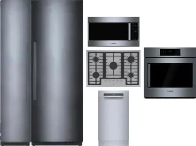 6 Piece Package Includes Refrigerator, Freezer, Cooktop, Wall Oven, Microwave And Dishwasher