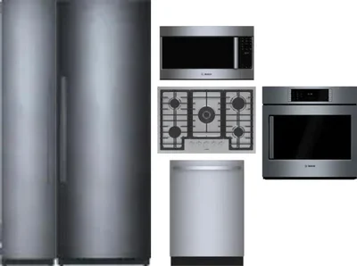 6 Piece Package Includes Refrigerator, Freezer, Cooktop, Wall Oven, Microwave And Dishwasher