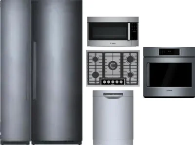 6 Piece Package Includes Refrigerator, Freezer, Cooktop, Wall Oven, Microwave And Dishwasher