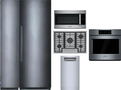 6 Piece Package Includes Refrigerator, Freezer, Cooktop, Wall Oven, Microwave And Dishwasher