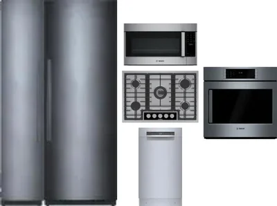 6 Piece Package Includes Refrigerator, Freezer, Cooktop, Wall Oven, Microwave And Dishwasher