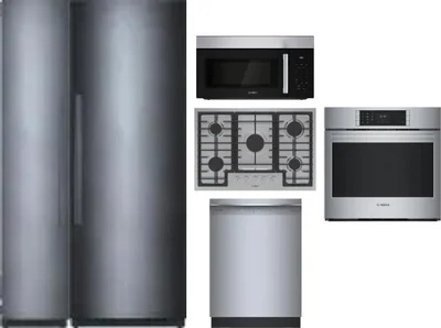 6 Piece Package Includes Refrigerator, Freezer, Cooktop, Wall Oven, Microwave And Dishwasher