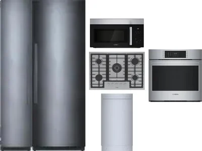 6 Piece Package Includes Refrigerator, Freezer, Cooktop, Wall Oven, Microwave And Dishwasher