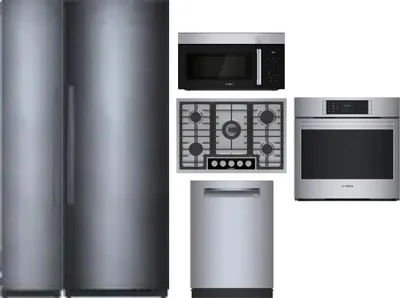 6 Piece Package Includes Refrigerator, Freezer, Cooktop, Wall Oven, Microwave And Dishwasher