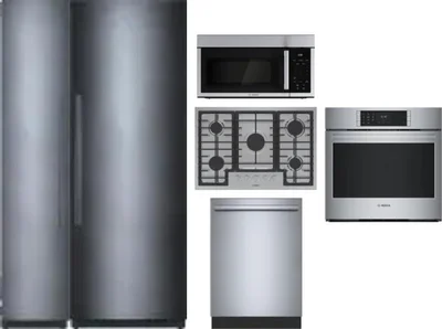 6 Piece Package Includes Refrigerator, Freezer, Cooktop, Wall Oven, Microwave And Dishwasher