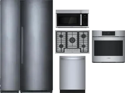 6 Piece Package Includes Refrigerator, Freezer, Cooktop, Wall Oven, Microwave And Dishwasher