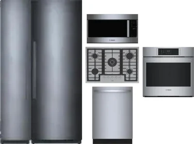 6 Piece Package Includes Refrigerator, Freezer, Cooktop, Wall Oven, Microwave And Dishwasher