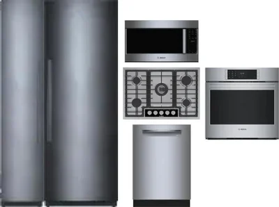 6 Piece Package Includes Refrigerator, Freezer, Cooktop, Wall Oven, Microwave And Dishwasher