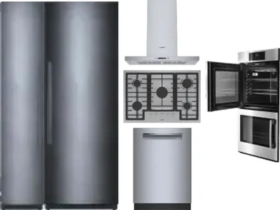 6 Piece Package Includes Refrigerator, Freezer, Cooktop, Wall Oven, Hood And Dishwasher