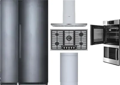 6 Piece Package Includes Refrigerator, Freezer, Cooktop, Wall Oven, Hood And Dishwasher