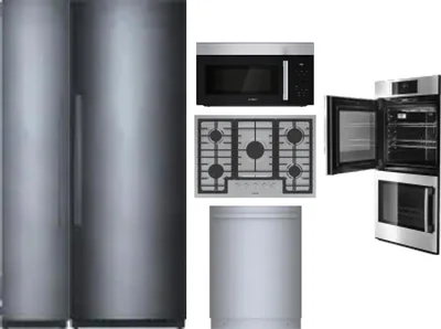 6 Piece Package Includes Refrigerator, Freezer, Cooktop, Wall Oven, Microwave And Dishwasher