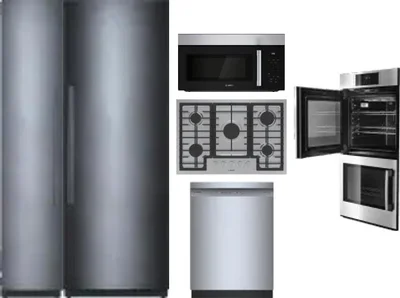 6 Piece Package Includes Refrigerator, Freezer, Cooktop, Wall Oven, Microwave And Dishwasher