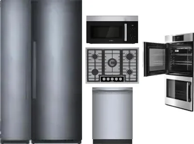 6 Piece Package Includes Refrigerator, Freezer, Cooktop, Wall Oven, Microwave And Dishwasher
