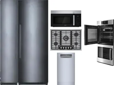 6 Piece Package Includes Refrigerator, Freezer, Cooktop, Wall Oven, Microwave And Dishwasher