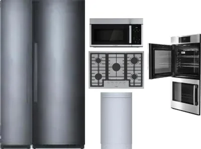 6 Piece Package Includes Refrigerator, Freezer, Cooktop, Wall Oven, Microwave And Dishwasher