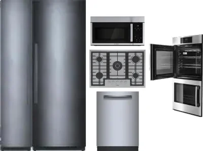 6 Piece Package Includes Refrigerator, Freezer, Cooktop, Wall Oven, Microwave And Dishwasher