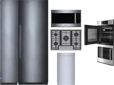 6 Piece Package Includes Refrigerator, Freezer, Cooktop, Wall Oven, Microwave And Dishwasher