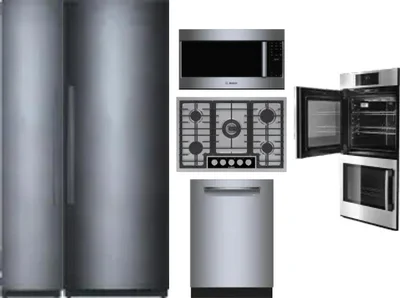 6 Piece Package Includes Refrigerator, Freezer, Cooktop, Wall Oven, Microwave And Dishwasher