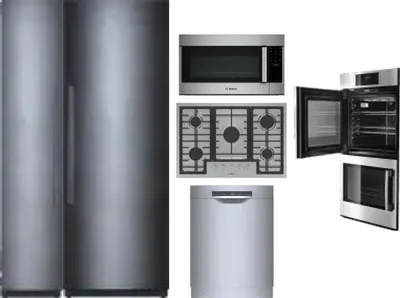 6 Piece Package Includes Refrigerator, Freezer, Cooktop, Wall Oven, Microwave And Dishwasher