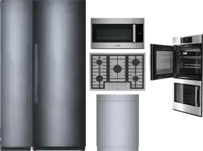 6 Piece Package Includes Refrigerator, Freezer, Cooktop, Wall Oven, Microwave And Dishwasher