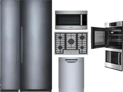 6 Piece Package Includes Refrigerator, Freezer, Cooktop, Wall Oven, Microwave And Dishwasher