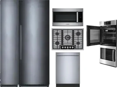 6 Piece Package Includes Refrigerator, Freezer, Cooktop, Wall Oven, Microwave And Dishwasher