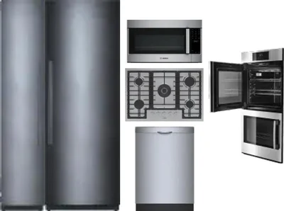 6 Piece Package Includes Refrigerator, Freezer, Cooktop, Wall Oven, Microwave And Dishwasher
