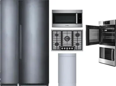 6 Piece Package Includes Refrigerator, Freezer, Cooktop, Wall Oven, Microwave And Dishwasher
