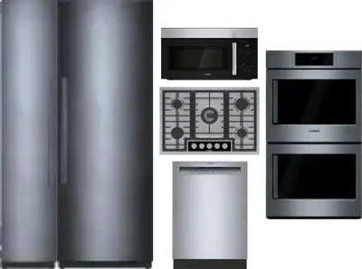 6 Piece Package Includes Refrigerator, Freezer, Cooktop, Wall Oven, Microwave And Dishwasher