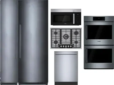 6 Piece Package Includes Refrigerator, Freezer, Cooktop, Wall Oven, Microwave And Dishwasher