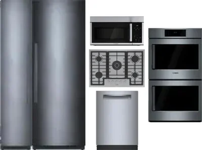 6 Piece Package Includes Refrigerator, Freezer, Cooktop, Wall Oven, Microwave And Dishwasher