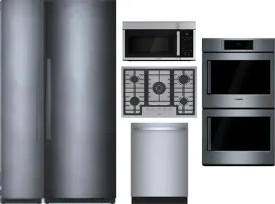6 Piece Package Includes Refrigerator, Freezer, Cooktop, Wall Oven, Microwave And Dishwasher