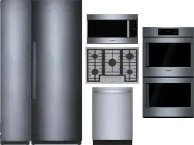 6 Piece Package Includes Refrigerator, Freezer, Cooktop, Wall Oven, Microwave And Dishwasher