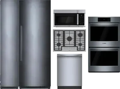 6 Piece Package Includes Refrigerator, Freezer, Cooktop, Wall Oven, Microwave And Dishwasher