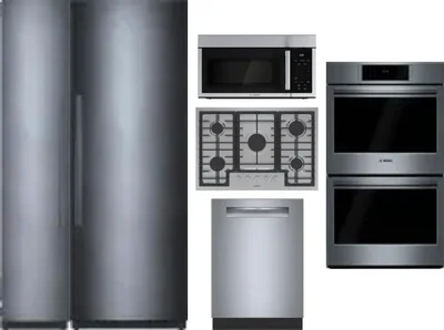 6 Piece Package Includes Refrigerator, Freezer, Cooktop, Wall Oven, Microwave And Dishwasher