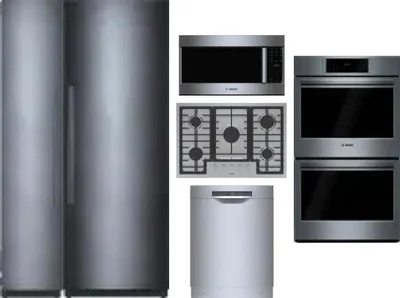 6 Piece Package Includes Refrigerator, Freezer, Cooktop, Wall Oven, Microwave And Dishwasher