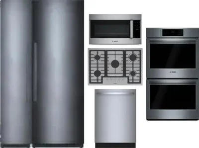 6 Piece Package Includes Refrigerator, Freezer, Cooktop, Wall Oven, Microwave And Dishwasher