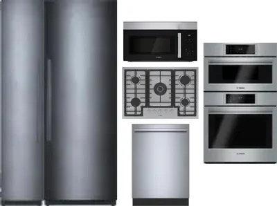 6 Piece Package Includes Refrigerator, Freezer, Cooktop, Wall Oven, Microwave And Dishwasher