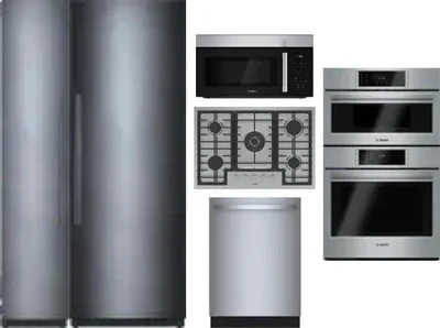 6 Piece Package Includes Refrigerator, Freezer, Cooktop, Wall Oven, Microwave And Dishwasher