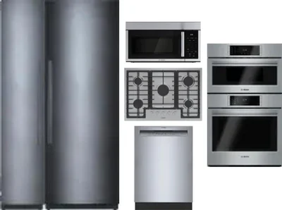 6 Piece Package Includes Refrigerator, Freezer, Cooktop, Wall Oven, Microwave And Dishwasher