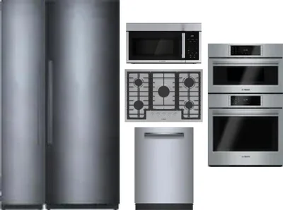 6 Piece Package Includes Refrigerator, Freezer, Cooktop, Wall Oven, Microwave And Dishwasher