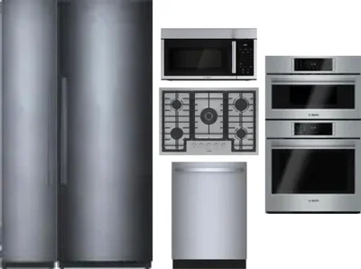 6 Piece Package Includes Refrigerator, Freezer, Cooktop, Wall Oven, Microwave And Dishwasher
