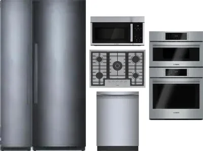 6 Piece Package Includes Refrigerator, Freezer, Cooktop, Wall Oven, Microwave And Dishwasher