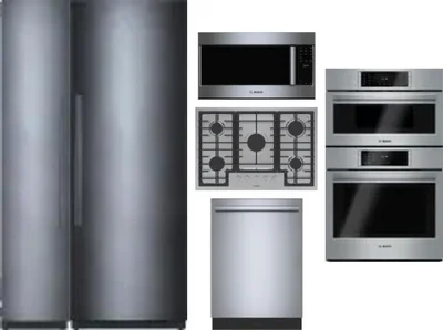6 Piece Package Includes Refrigerator, Freezer, Cooktop, Wall Oven, Microwave And Dishwasher