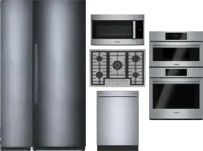 6 Piece Package Includes Refrigerator, Freezer, Cooktop, Wall Oven, Microwave And Dishwasher