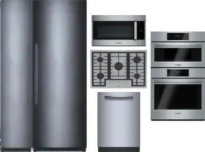 6 Piece Package Includes Refrigerator, Freezer, Cooktop, Wall Oven, Microwave And Dishwasher