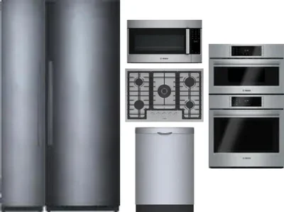 6 Piece Package Includes Refrigerator, Freezer, Cooktop, Wall Oven, Microwave And Dishwasher