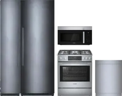 5 Piece Package Includes Refrigerator, Freezer, Range, Microwave And Dishwasher